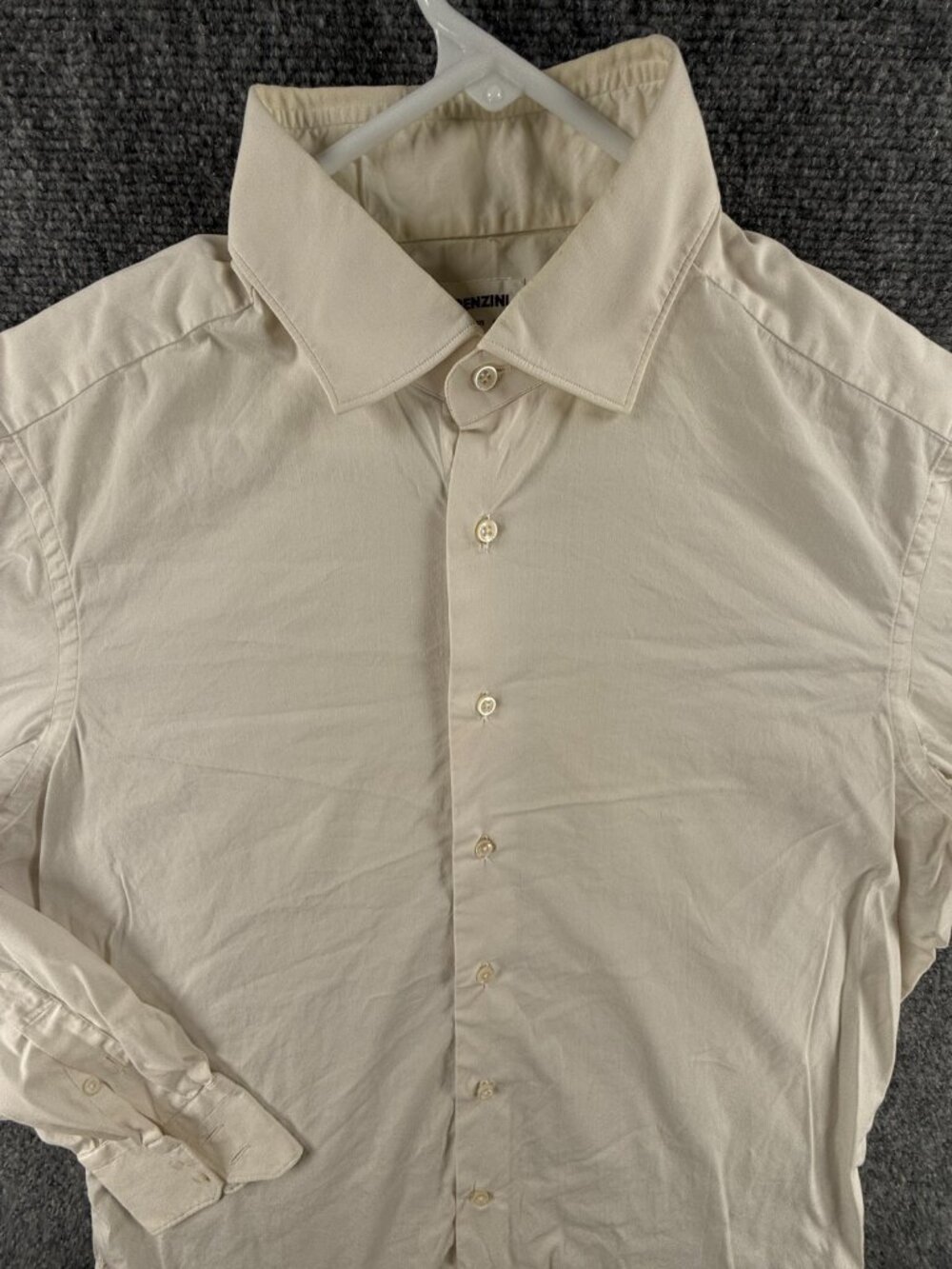 Lorenzini Long Sleeve Button Up Shirt 16.5 Stretch Cotton Blend Adult Italy Men